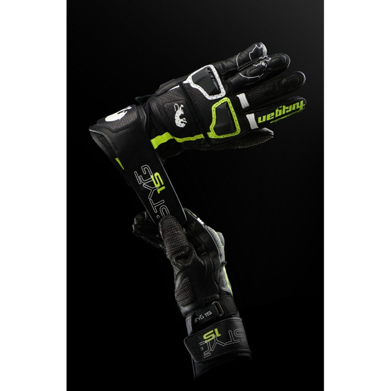 Rukavice na motorku Furygan STYG 15 Vented černo-bílo-fluo žluté