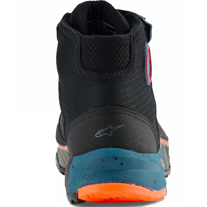 Boty na motorku Alpinestars CR-X Drystar černo-modro-fluo oranžové