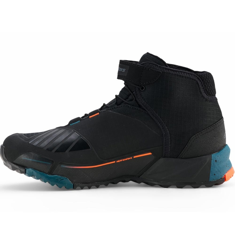 Boty na motorku Alpinestars CR-X Drystar černo-modro-fluo oranžové