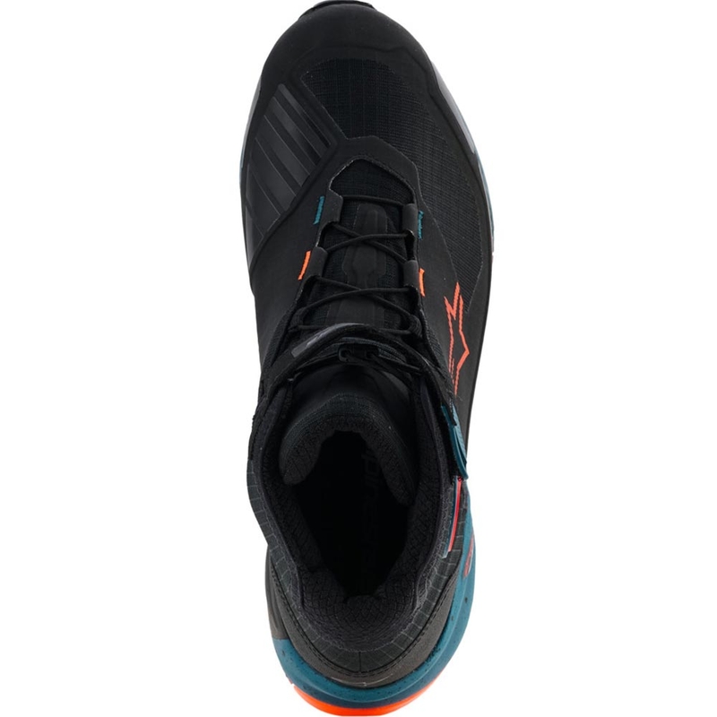 Boty na motorku Alpinestars CR-X Drystar černo-modro-fluo oranžové