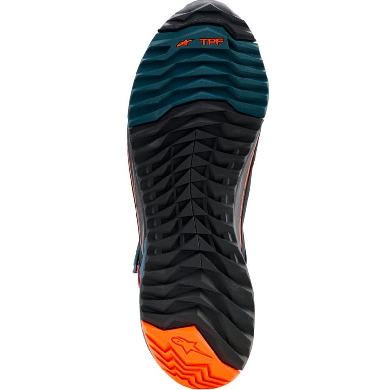 Boty na motorku Alpinestars CR-X Drystar černo-modro-fluo oranžové