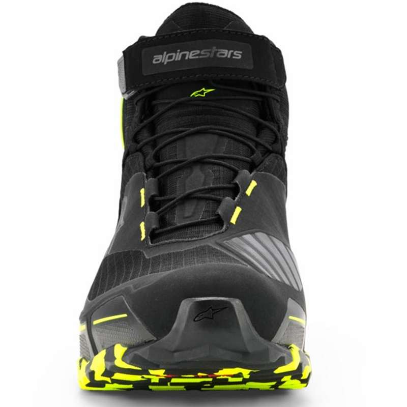 Boty na motorku Alpinestars CR-X Drystar černo-tmavě šedo-fluo žluté