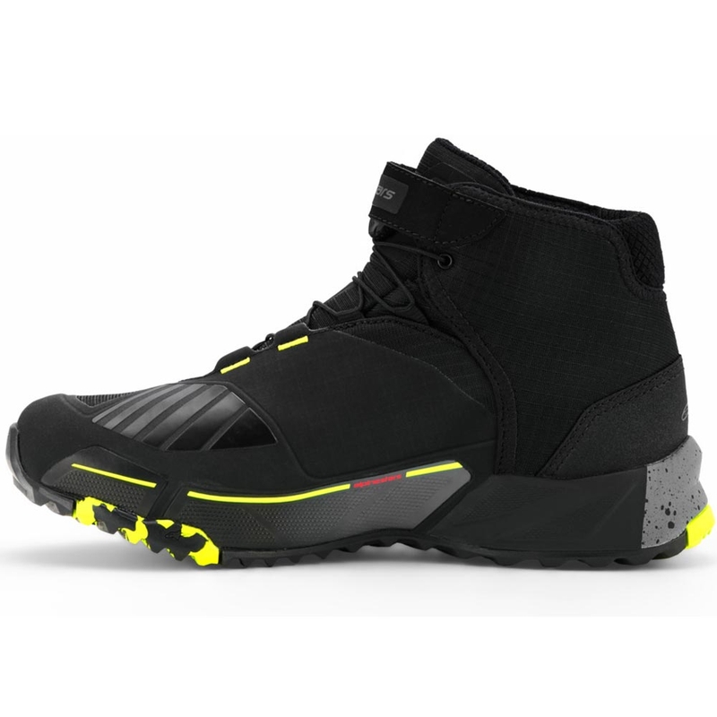 Boty na motorku Alpinestars CR-X Drystar černo-tmavě šedo-fluo žluté
