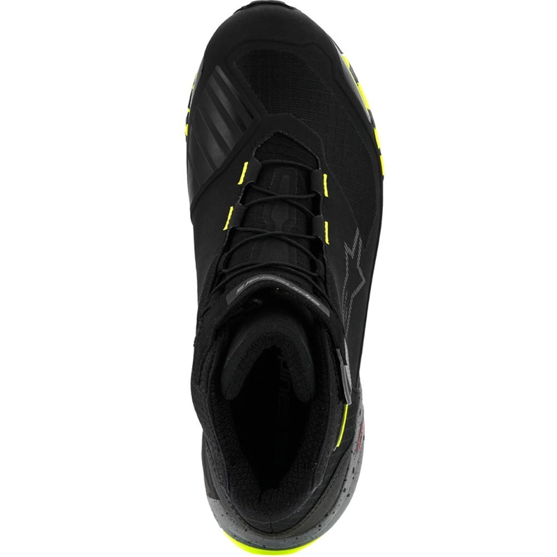 Boty na motorku Alpinestars CR-X Drystar černo-tmavě šedo-fluo žluté