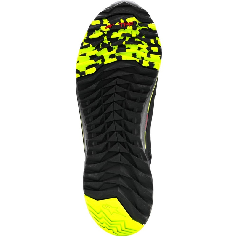 Boty na motorku Alpinestars CR-X Drystar černo-tmavě šedo-fluo žluté