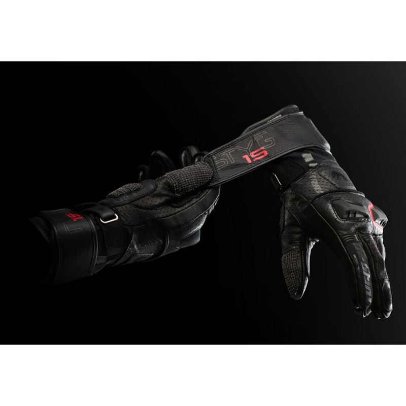 Rukavice na motorku Furygan STYG 15 Vented černo-červené