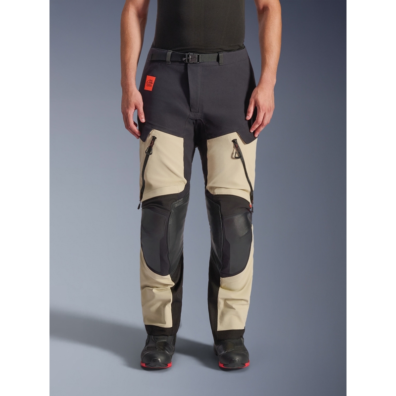 Kalhoty na motorku Alpinestars Halo PRO Drystar XF krémovo-černo-červené