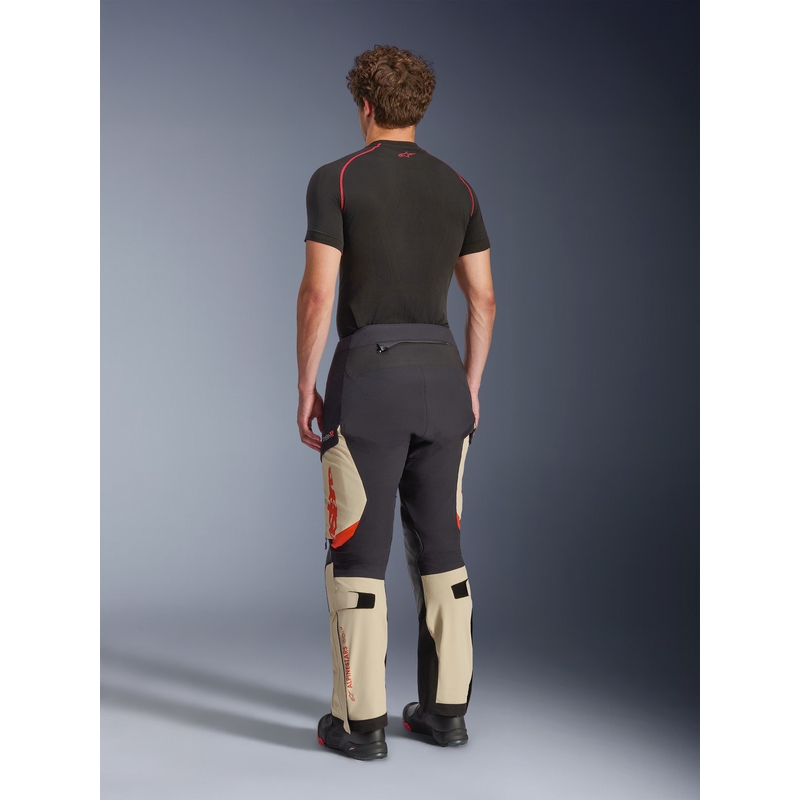 Kalhoty na motorku Alpinestars Halo PRO Drystar XF krémovo-černo-červené