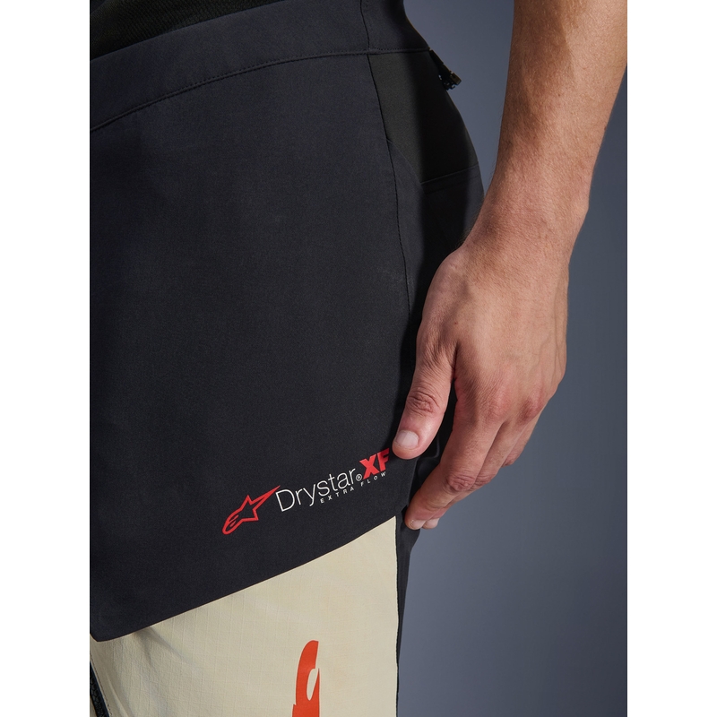 Kalhoty na motorku Alpinestars Halo PRO Drystar XF krémovo-černo-červené