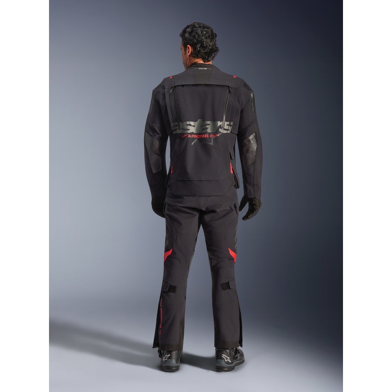 Bunda na motorku Alpinestars Halo PRO Drystar XF černo-tmavě šedo-červená