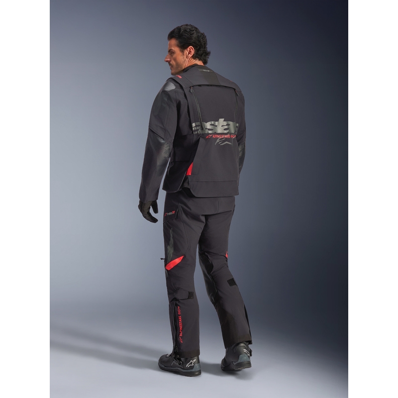 Bunda na motorku Alpinestars Halo PRO Drystar XF černo-tmavě šedo-červená
