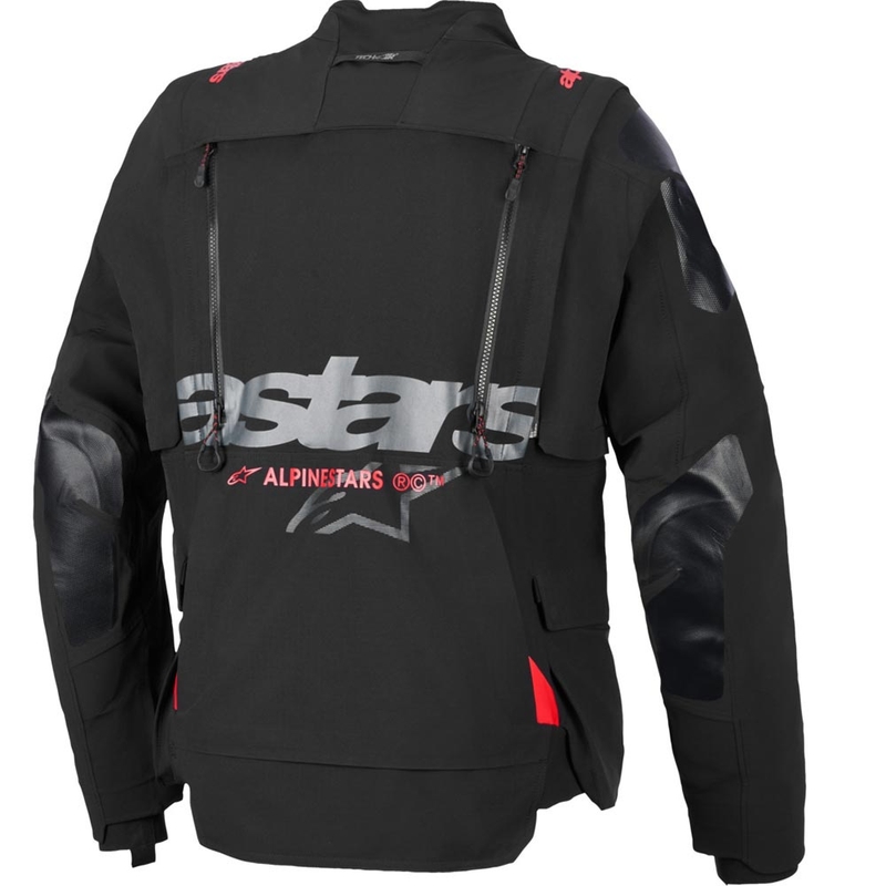 Bunda na motorku Alpinestars Halo PRO Drystar XF černo-tmavě šedo-červená