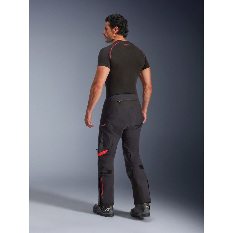 Kalhoty na motorku Alpinestars Halo PRO Drystar XF černo-tmavě šedo-červené