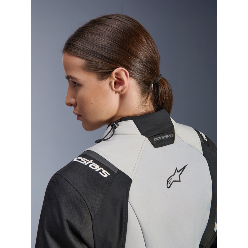 Dámská bunda na motorku Alpinestars Stella Andes V4 Drystar tmavě šedo-světle šedo-černo-fluo žlutá