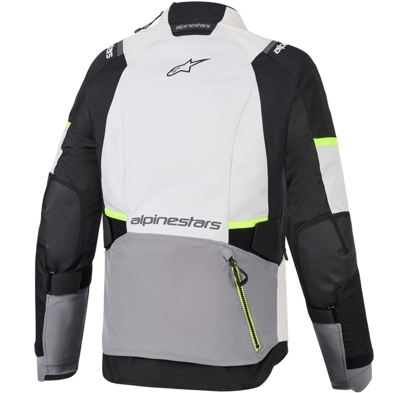 Dámská bunda na motorku Alpinestars Stella Andes V4 Drystar tmavě šedo-světle šedo-černo-fluo žlutá