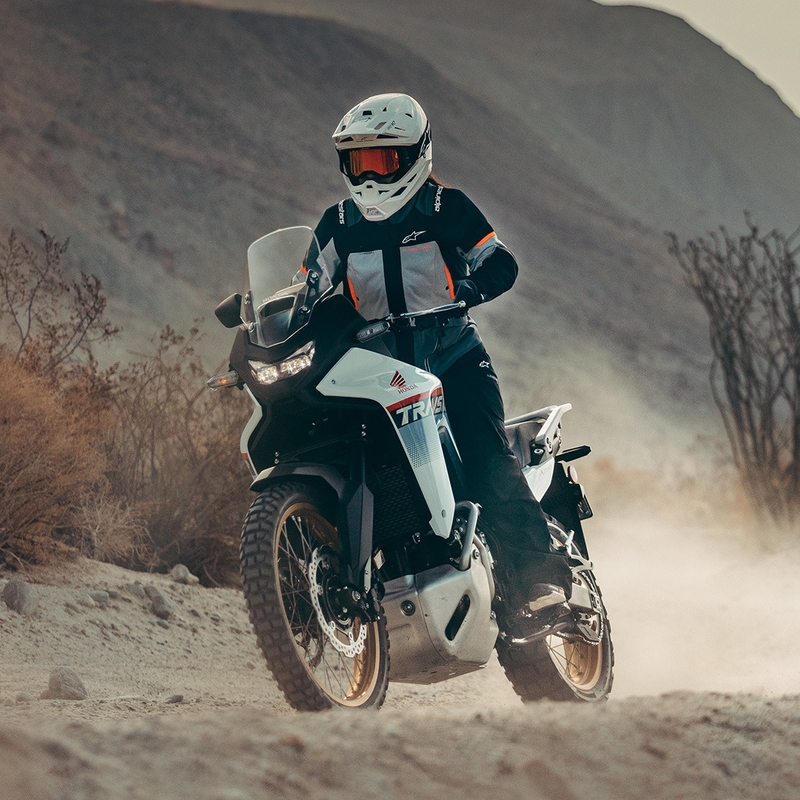 Dámská bunda na motorku Alpinestars Stella Andes V4 Drystar tmavě šedo-světle šedo-černo-červená