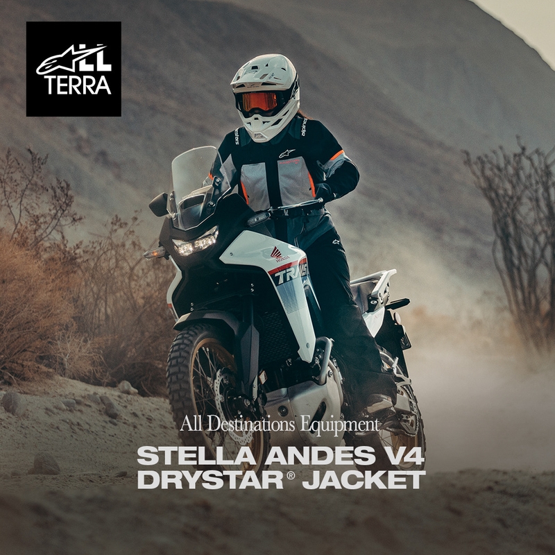 Dámská bunda na motorku Alpinestars Stella Andes V4 Drystar tmavě šedo-světle šedo-černo-červená