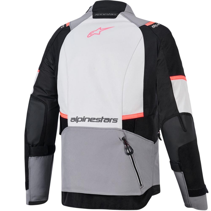 Dámská bunda na motorku Alpinestars Stella Andes V4 Drystar tmavě šedo-světle šedo-černo-červená