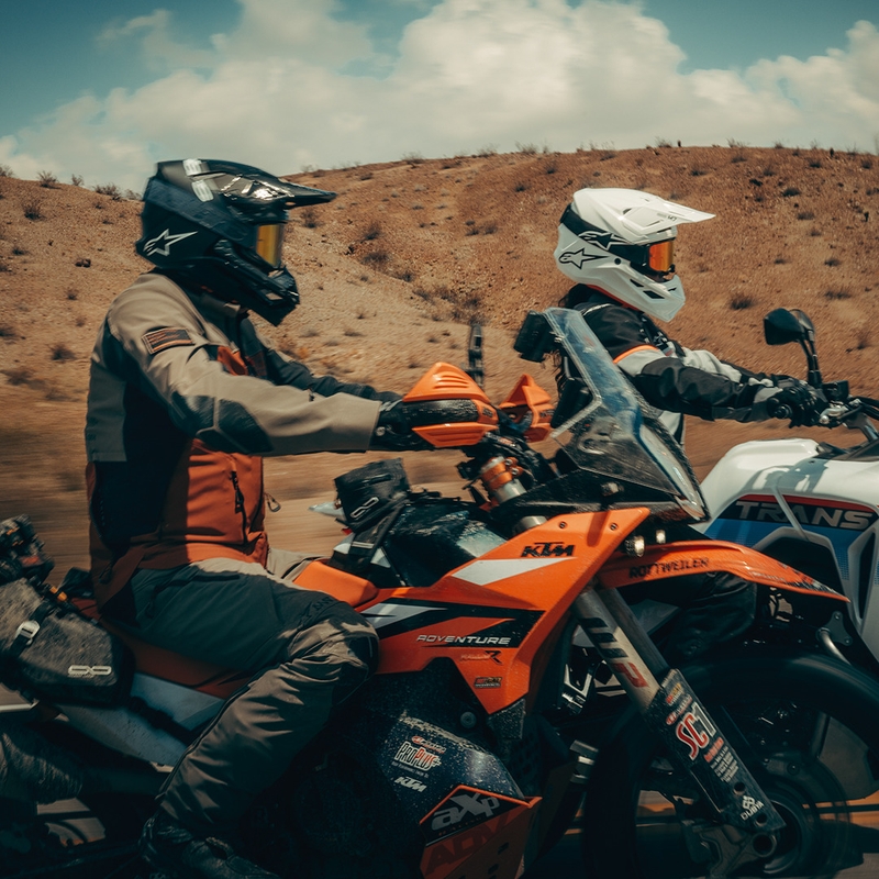 Bunda na motorku Alpinestars Andes V4 Drystar světle hnědo-tmavě oranžovo-černá
