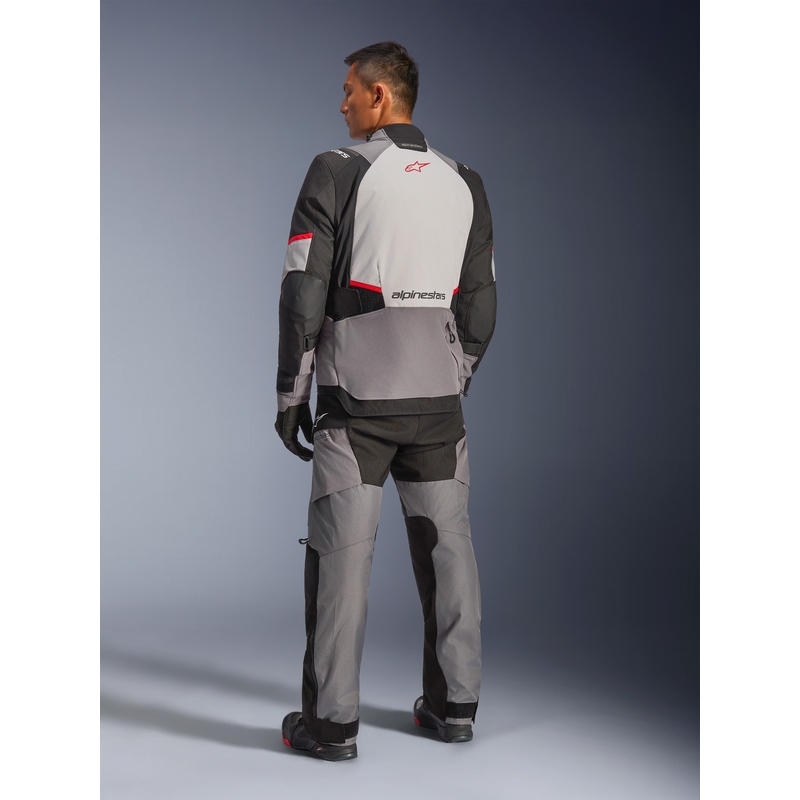 Bunda na motorku Alpinestars Andes V4 Drystar tmavě šedo-světle šedo-černo-červená