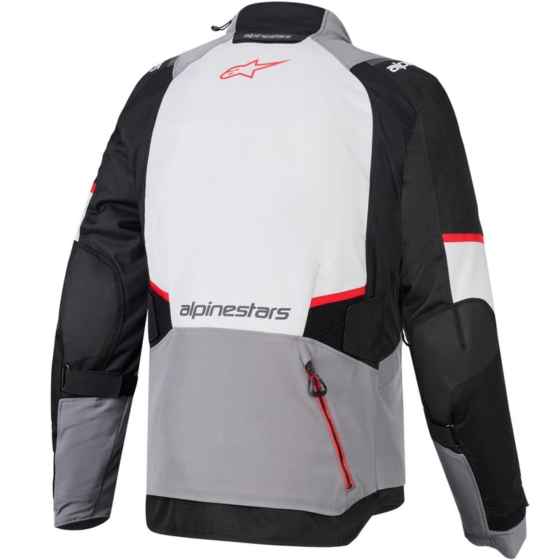 Bunda na motorku Alpinestars Andes V4 Drystar tmavě šedo-světle šedo-černo-červená