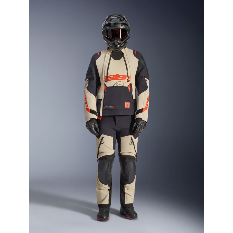 Bunda na motorku Alpinestars Halo PRO Drystar XF krémovo-černo-červená