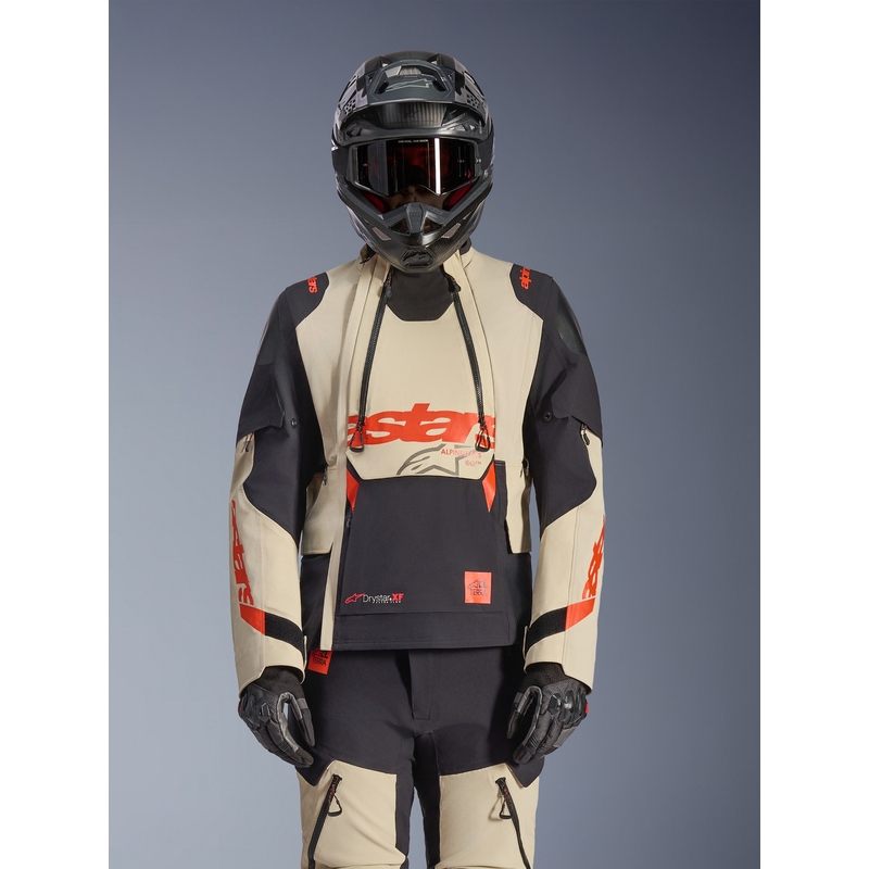 Bunda na motorku Alpinestars Halo PRO Drystar XF krémovo-černo-červená