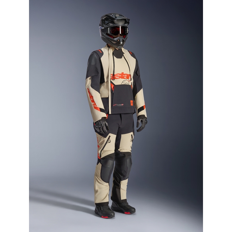 Bunda na motorku Alpinestars Halo PRO Drystar XF krémovo-černo-červená