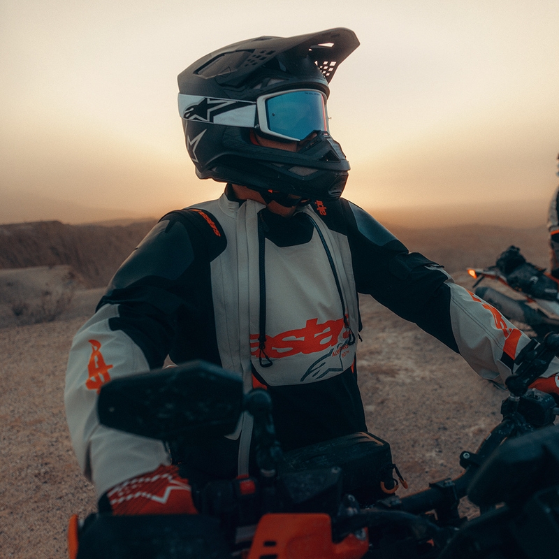 Bunda na motorku Alpinestars Halo PRO Drystar XF krémovo-černo-červená