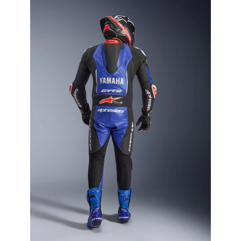 Jednodílná kožená kombinéza na motorku Alpinestars GP-R7 YAMAHA GYTR kolekce TECH-AIR kompatibilní modro-černo-bílo-červená