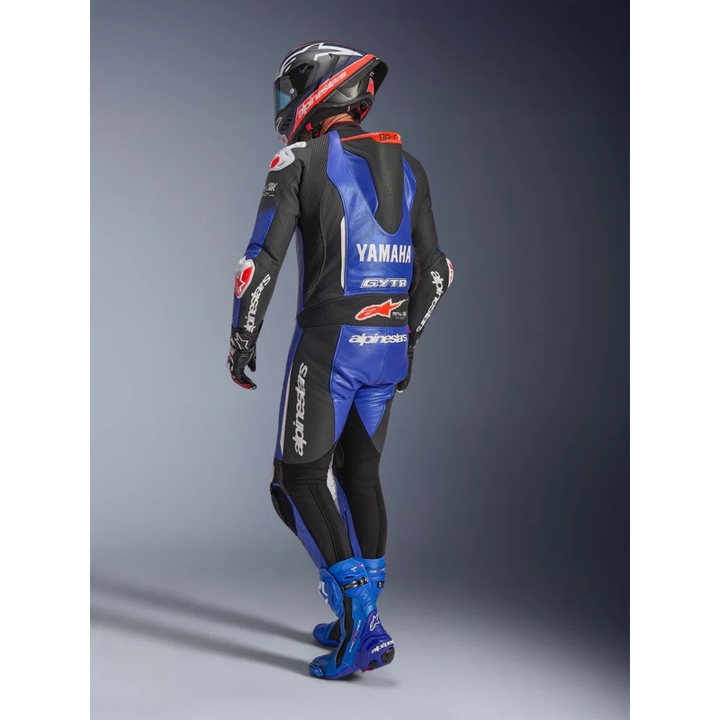 Jednodílná kožená kombinéza na motorku Alpinestars GP-R7 YAMAHA GYTR kolekce TECH-AIR kompatibilní modro-černo-bílo-červená