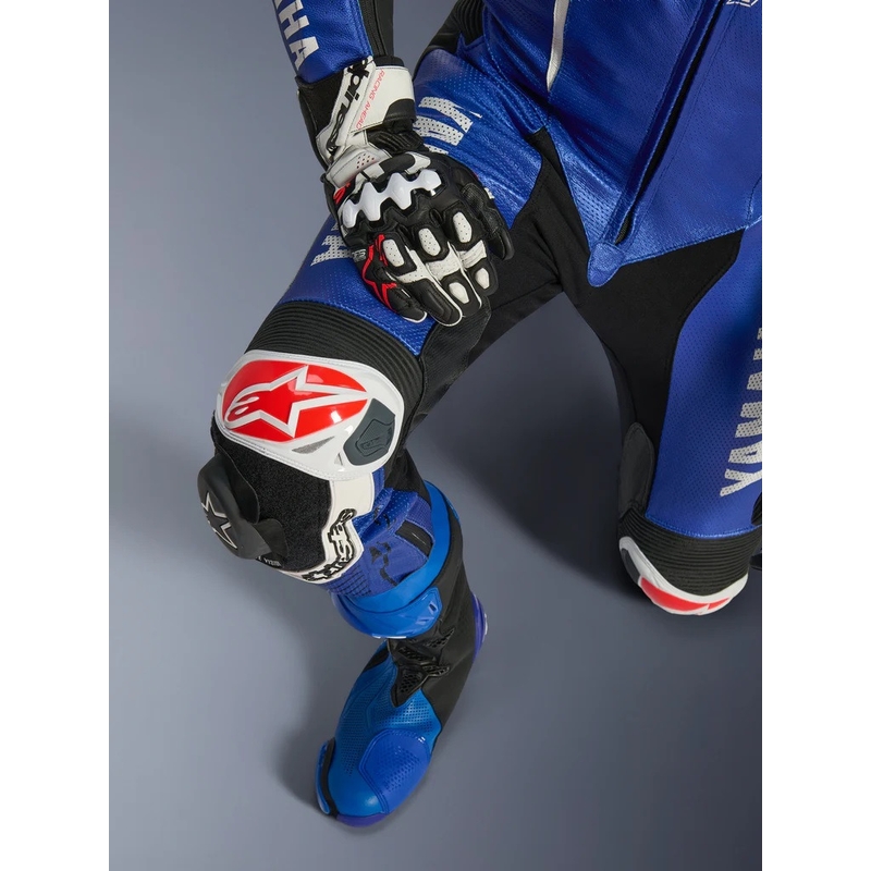 Jednodílná kožená kombinéza na motorku Alpinestars GP-R7 YAMAHA GYTR kolekce TECH-AIR kompatibilní modro-černo-bílo-červená