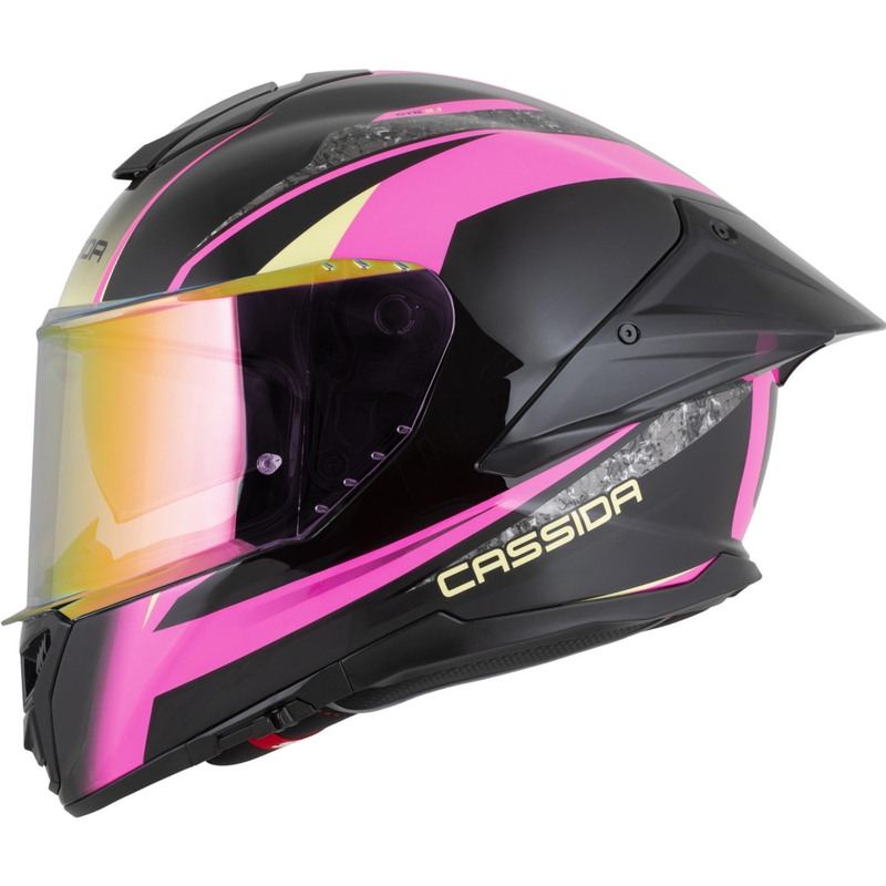 Integrální helma na motorku Cassida Integral GTS 2.1 Mega černo-růžovo-bílo-vanilková
