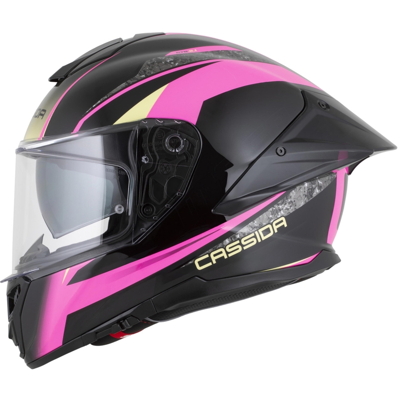 Integrální helma na motorku Cassida Integral GTS 2.1 Mega černo-růžovo-bílo-vanilková