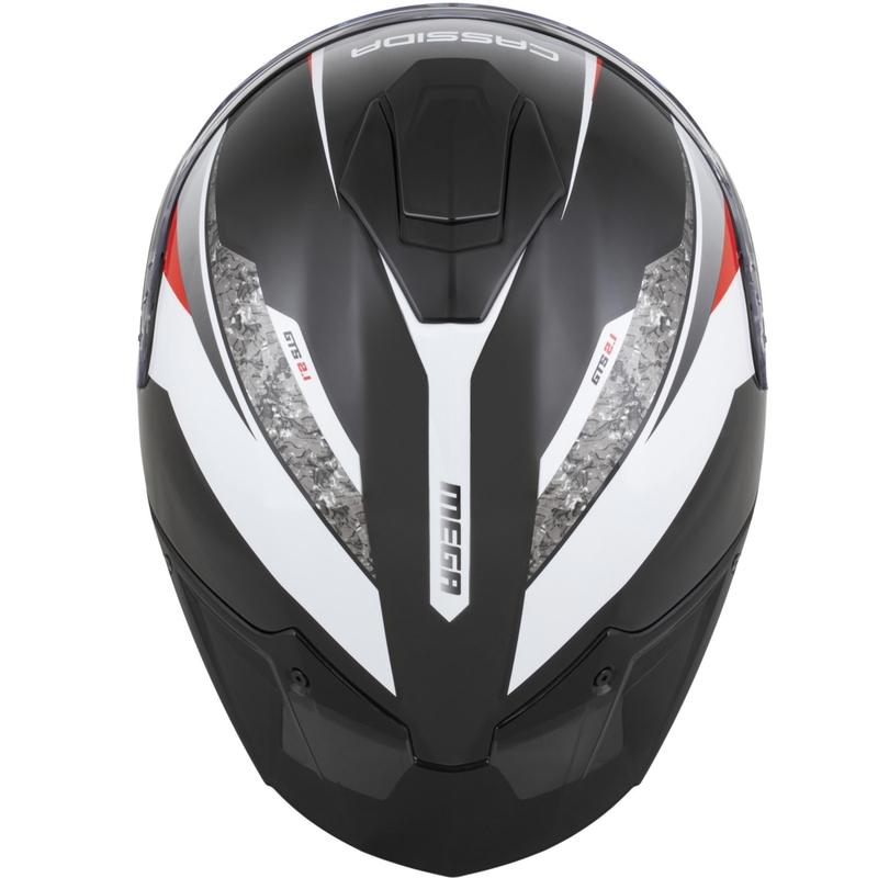 Integrální helma na motorku Cassida Integral GTS 2.1 Mega černo-bílo-červená