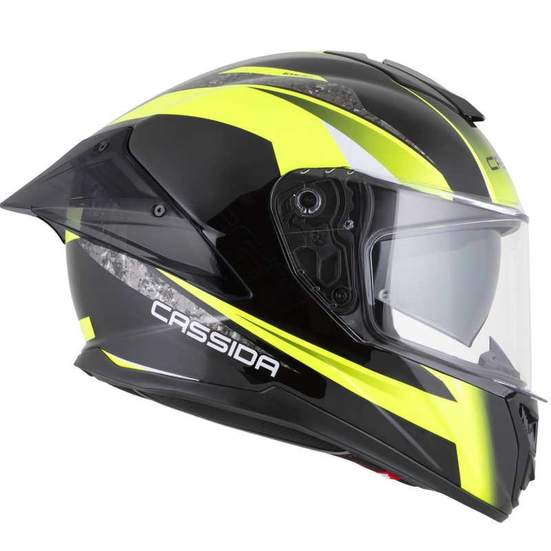Integrální helma na motorku Cassida Integral GTS 2.1 Mega černo-fluo žluto-bílá