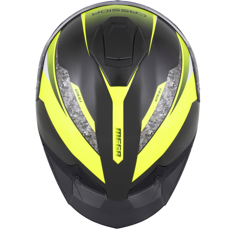 Integrální helma na motorku Cassida Integral GTS 2.1 Mega černo-fluo žluto-bílá