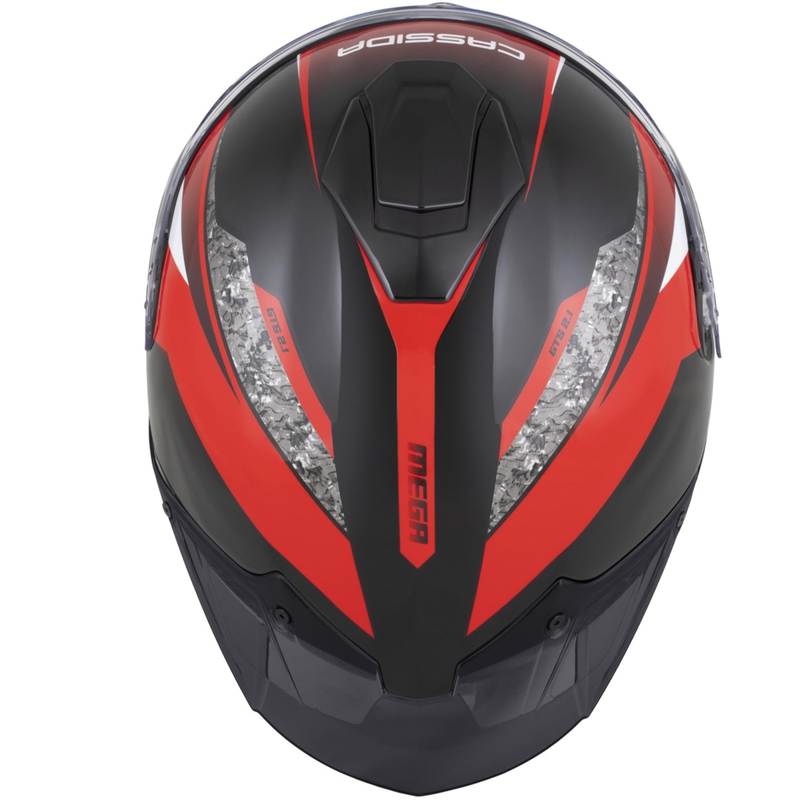 Integrální helma na motorku Cassida Integral GTS 2.1 Mega černo-červeno-bílá