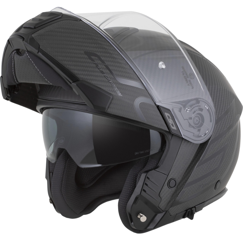 Vyklápěcí helma na motorku Cassida Modulo 2.1 Plus Carbon BlackOut matná černá
