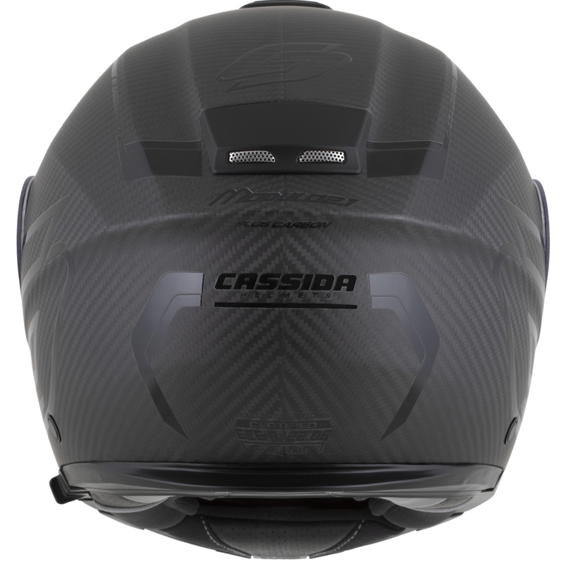 Vyklápěcí helma na motorku Cassida Modulo 2.1 Plus Carbon BlackOut matná černá