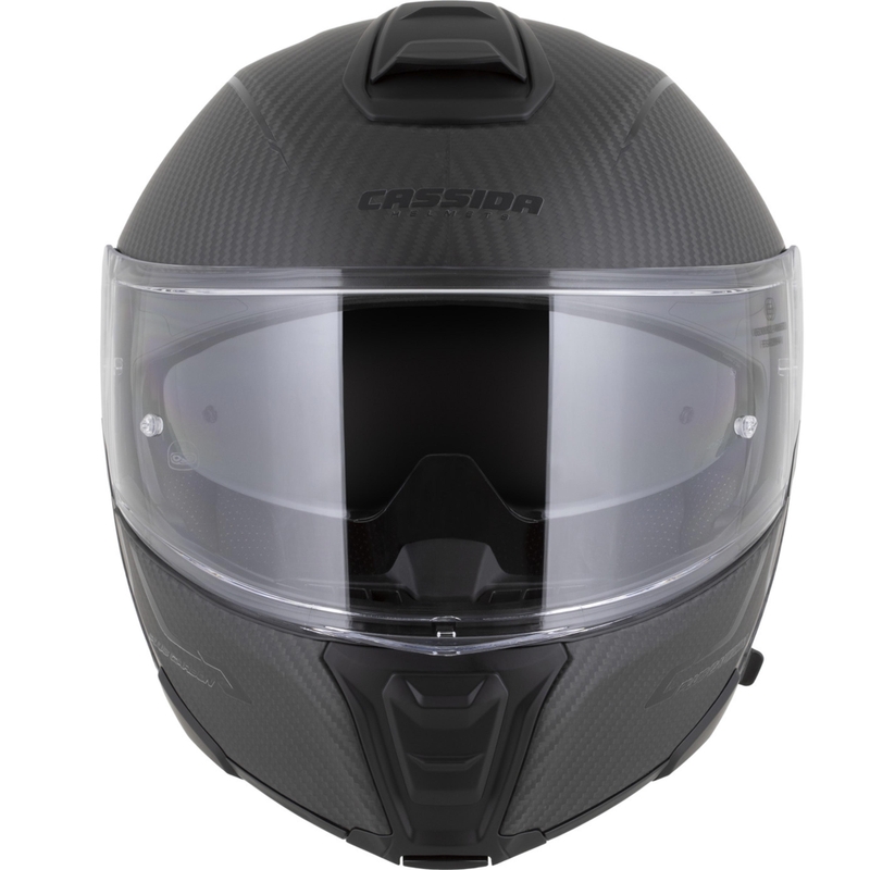 Vyklápěcí helma na motorku Cassida Modulo 2.1 Plus Carbon BlackOut matná černá