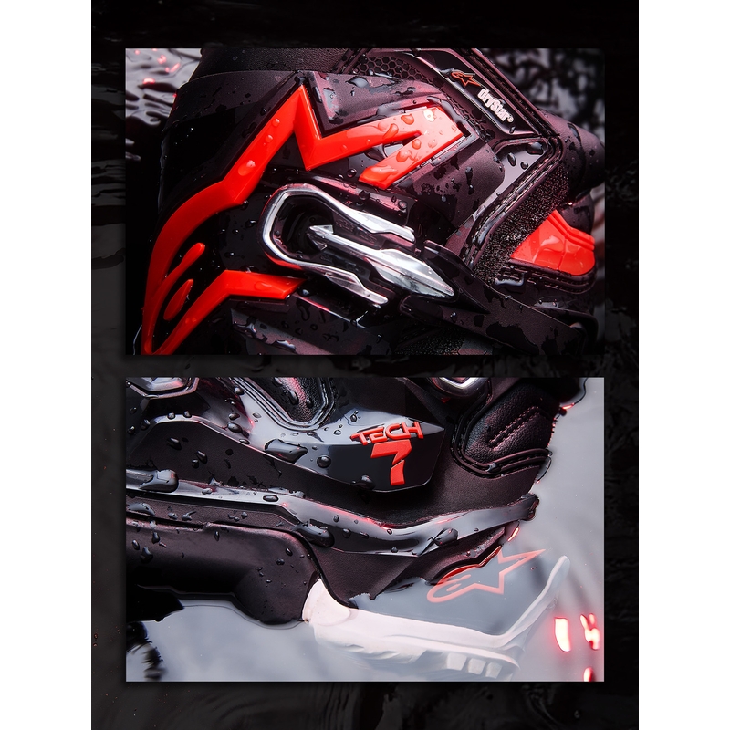 Boty na motorku Alpinestars TECH 7 Enduro Drystar černo-fluo červeno-bílé