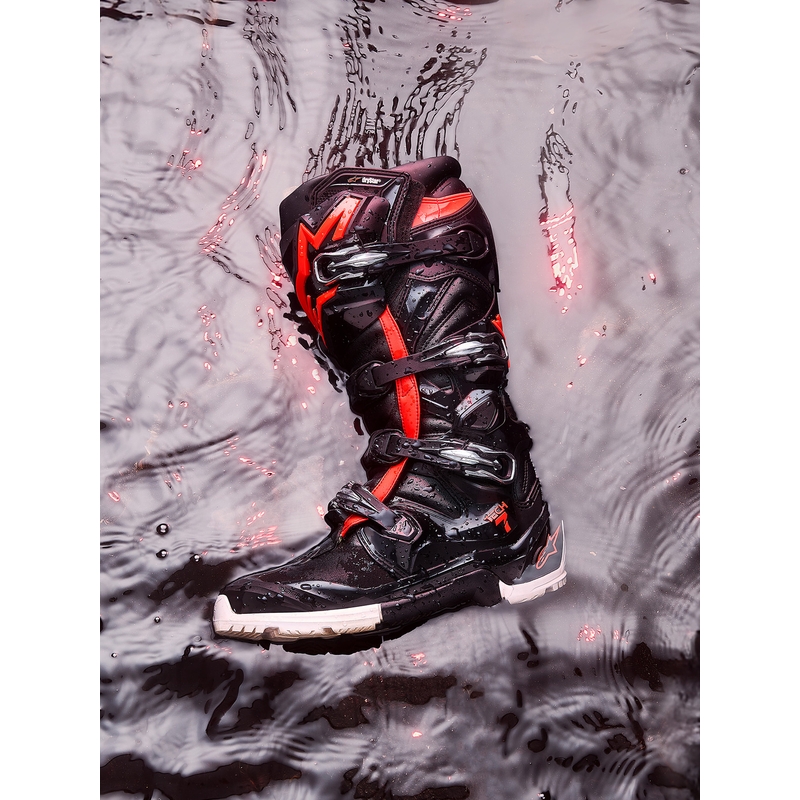 Boty na motorku Alpinestars TECH 7 Enduro Drystar černo-fluo červeno-bílé