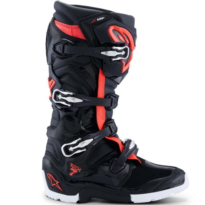 Boty na motorku Alpinestars TECH 7 Enduro Drystar černo-fluo červeno-bílé