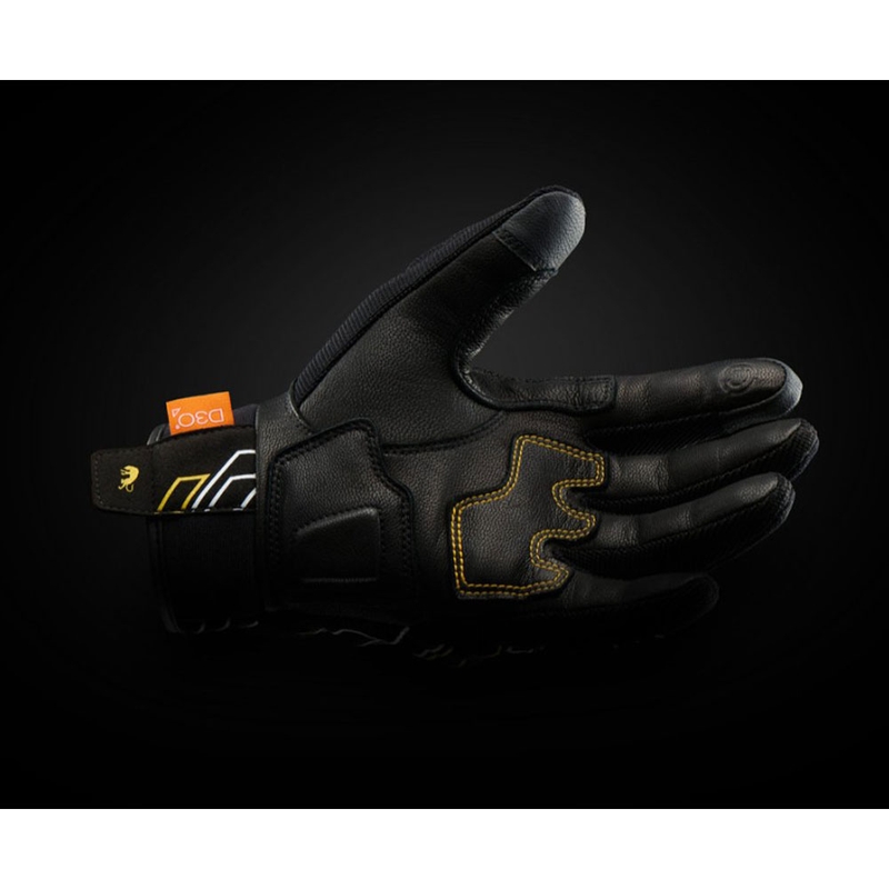 Dámské rukavice na motorku Furygan Jet Neon D3O® Evo černo-zlaté