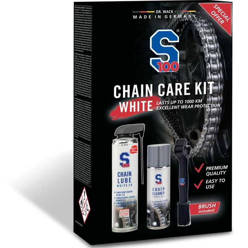 Sada péče o řetěz S100 Chain Care Kit (White Lube)