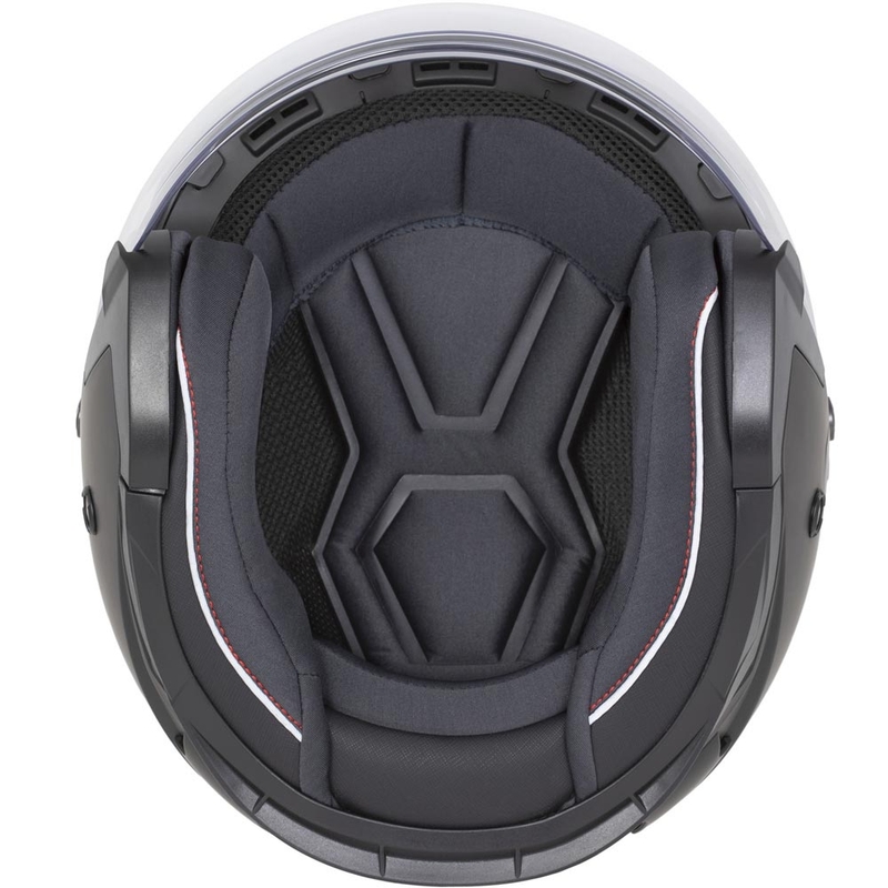 Otevřená helma na motorku Cassida Reflex 2.0 Safety matná černo-šedo-reflexní stříbrná