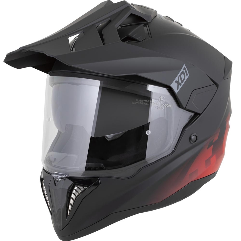 Enduro helma na motorku ZED XD1 matná černo-červená