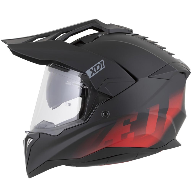 Enduro helma na motorku ZED XD1 matná černo-červená