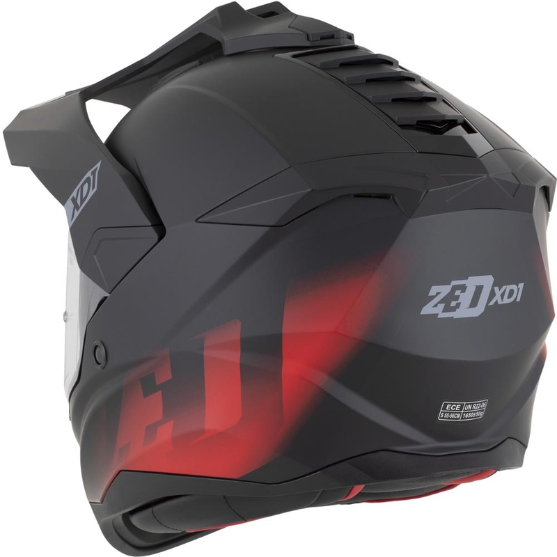 Enduro helma na motorku ZED XD1 matná černo-červená